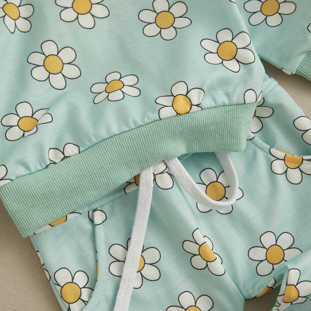 Flower Crewneck + Pants Set