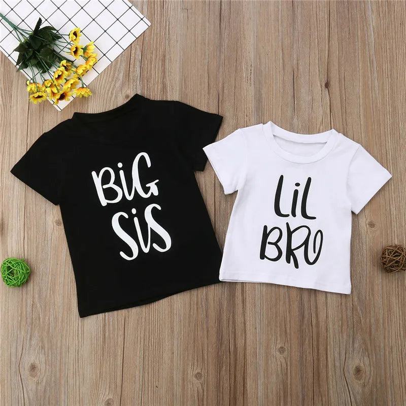 Big Sis and Lil Bro Matching T-shirts.