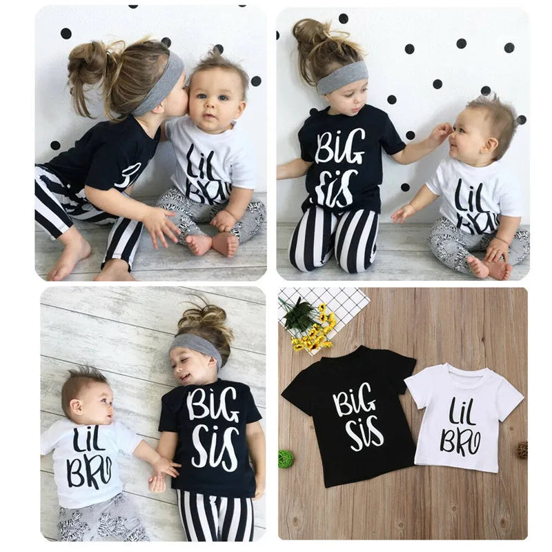 Big Sis and Lil Bro Matching T-shirts.