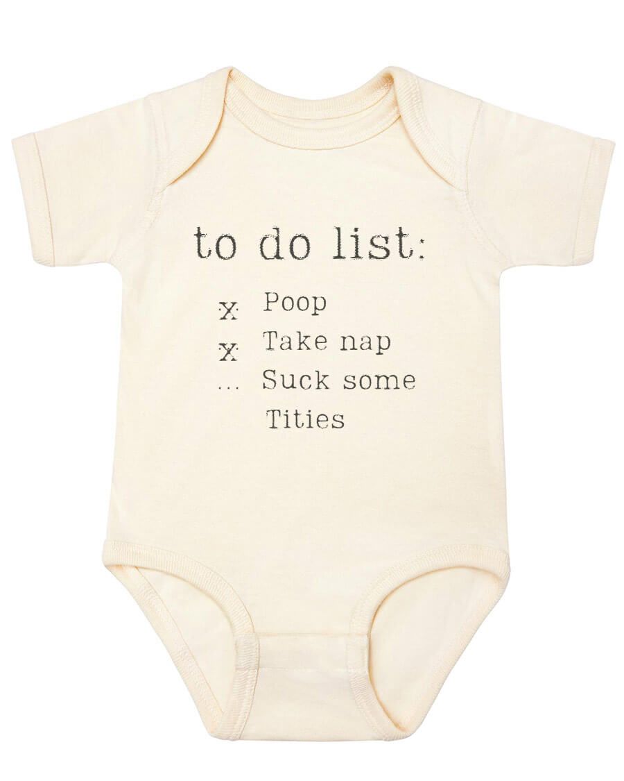 To do list onesie - Kidstors