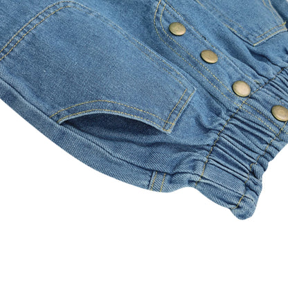 High-Waisted Toddler Denim Jeans with Elastic Waistband