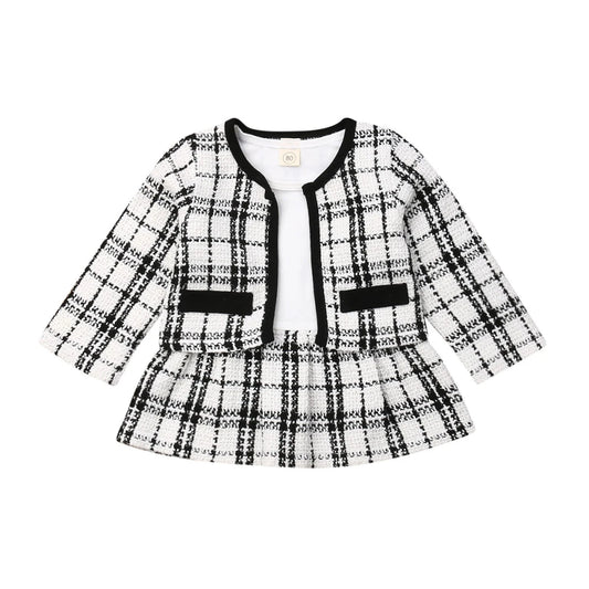 Plaid Jacket + Dress Set