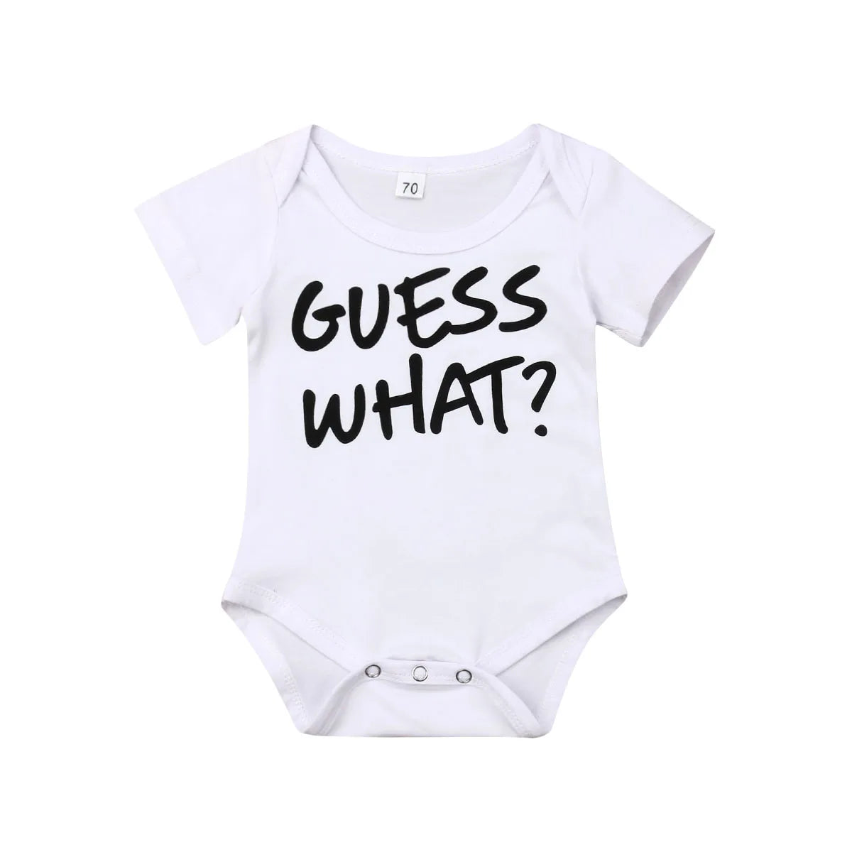 Playful “Guess What?” Baby Onesie