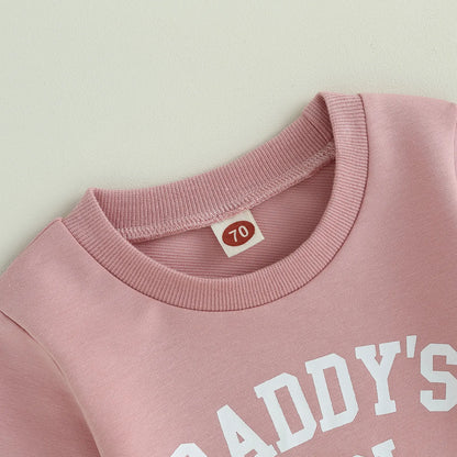 Toddler Girl Outfit Set Daddy's Girl Crewneck + Sweatpants