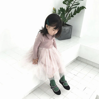 Starry Knit & Tulle Dress - Kidstors