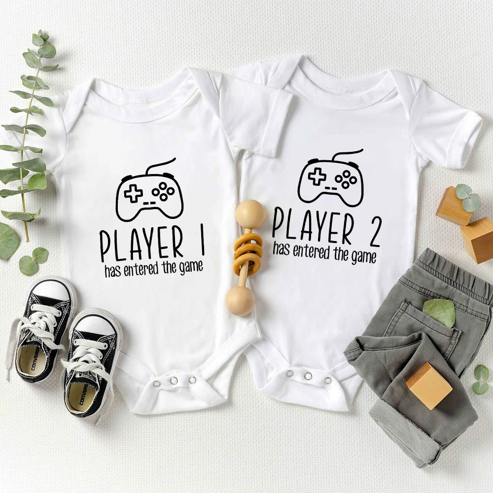 Fun Player 1 & Player 2 Matching Onesies – Kidstors