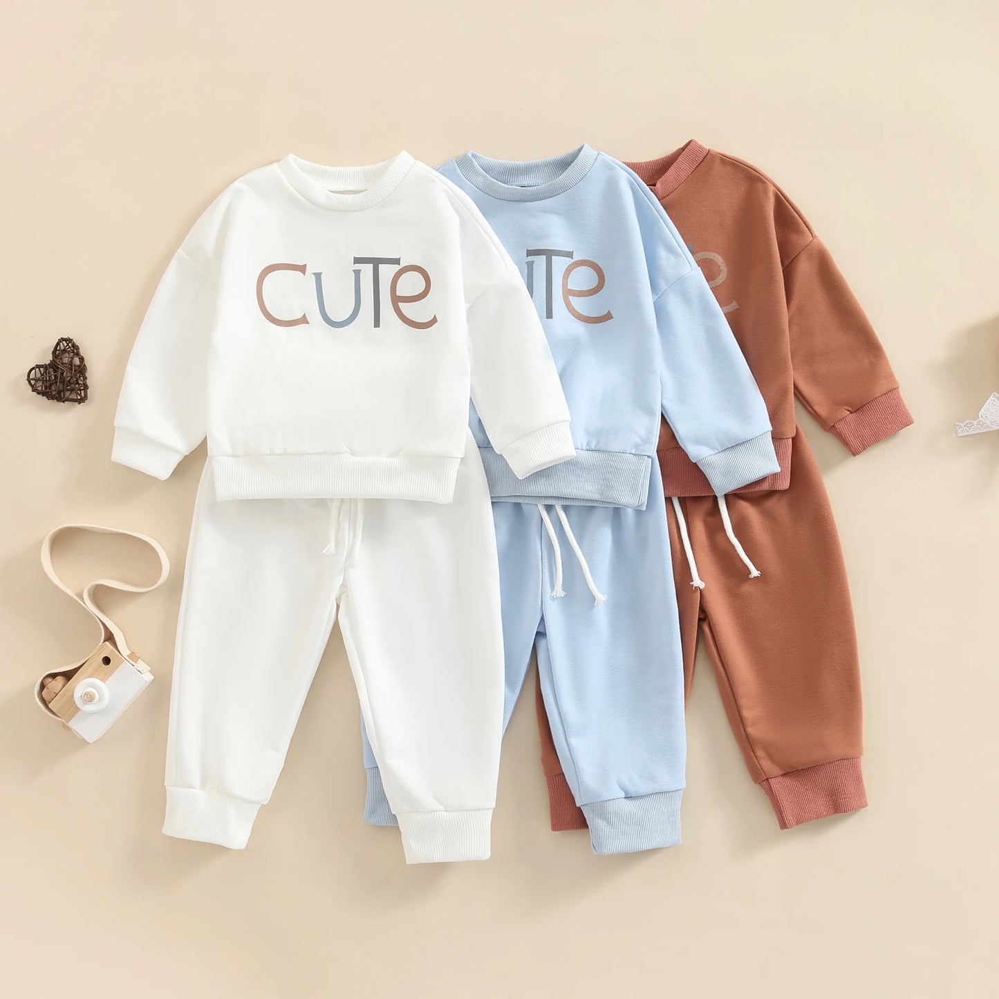 Cute Crewneck + Pants Set