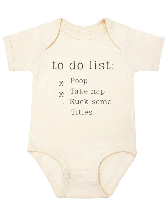 To do list onesie - Kidstors